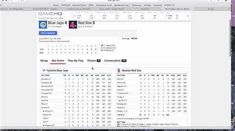 mlb box scores for today espn
